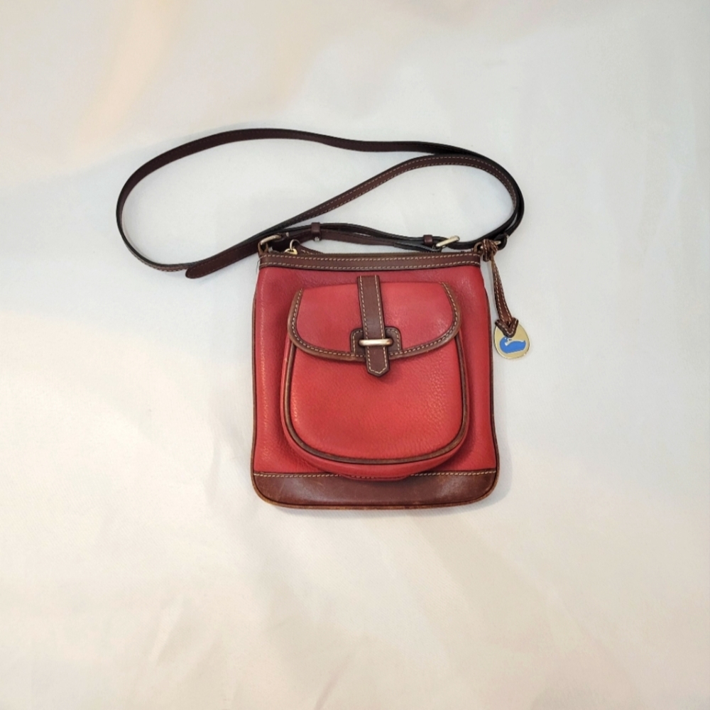 Dooney and Bourke Burgundy Pebble Leather Crossbody Bag